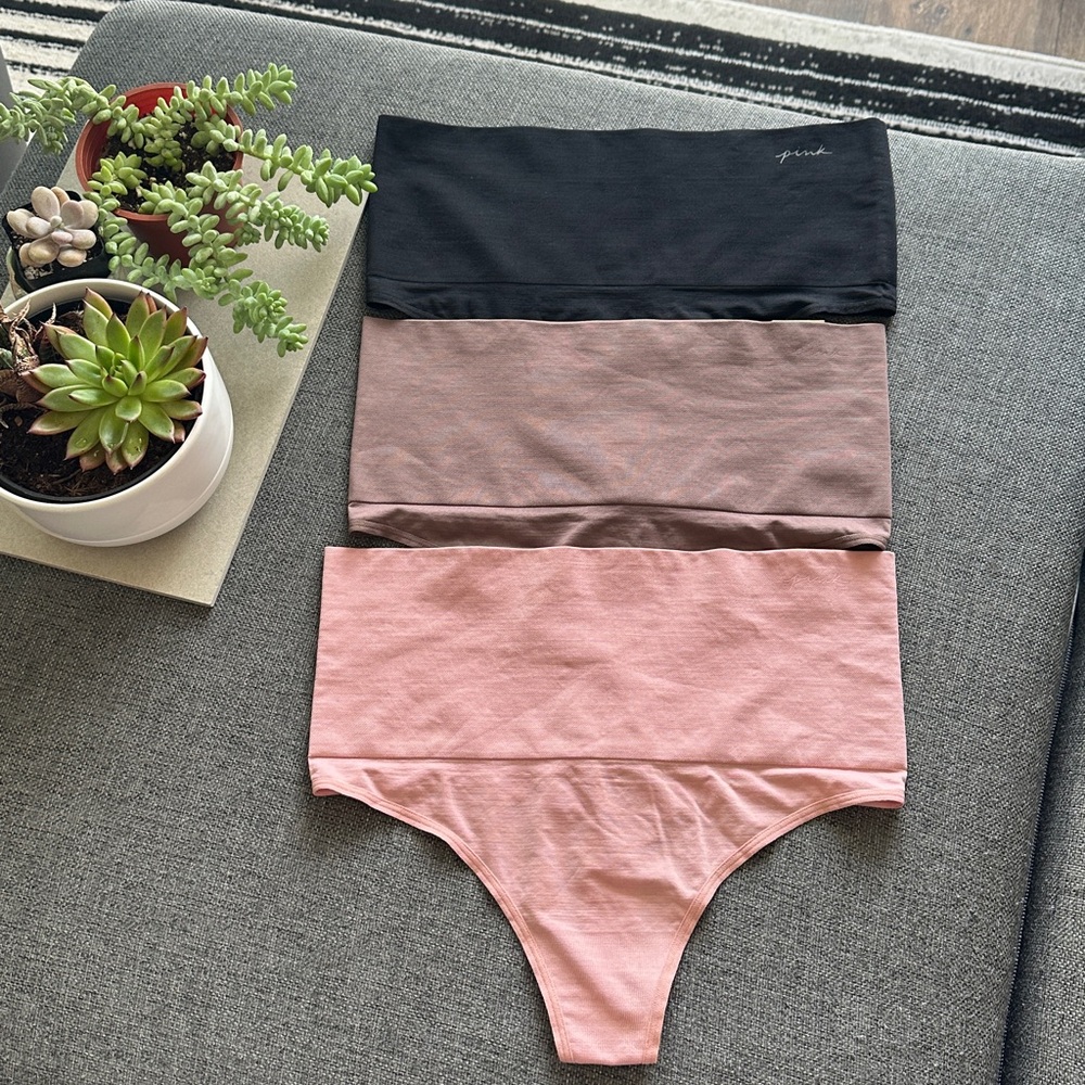 NWT PINK Victoria's Secret Seamless Underwear Set